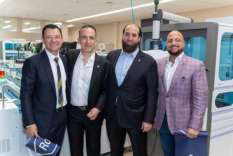 Left to right:  Antonio Vergara (Empresas Arias), Ernesto Lopez (Founder of Empresas Arias), Sharif El-Hosseiny (CEO of Access Medical Labs), Adam El-Hosseiny (COO of Access Medical Labs)