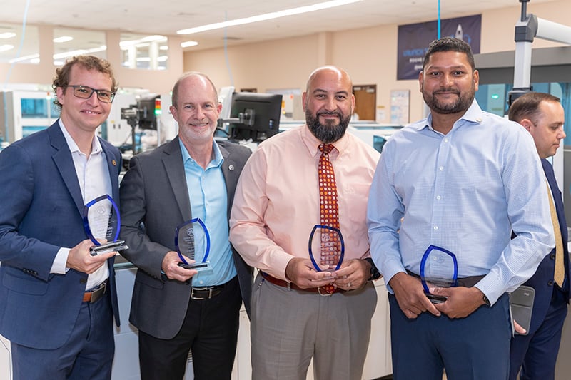  David Hawn (Access Medical Labs Operations Workflow Manager ), Brad Hawn (Access Medical Labs IT Director), Pablo Torres (Access Medical Labs), Shawn Maniram (Access Medical Labs Facilities Team Lead)