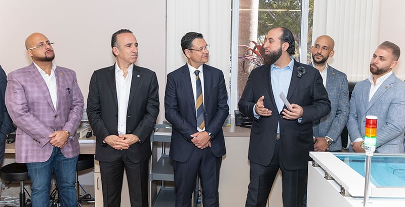 Left to right: Adam El-Hosseiny (COO of Access Medical Labs), Ernesto Lopez (Founder of Empresas Arias), Antonio Vergara (Senior VP of Sales Roche), Sharif El-Hosseiny (CEO of Access Medical Labs)
